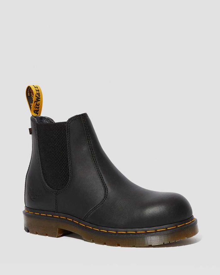 Dr Martens Mens Fellside Full Grain Work Chelsea Boots Black - 36140KJQU